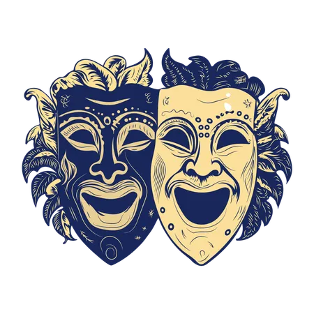 Drama masks  Illustration