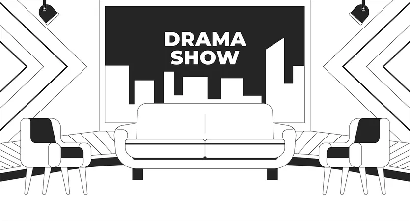 Drama show stage setup  Illustration