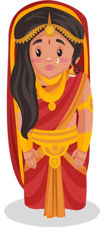 Draupadi sitting  Illustration