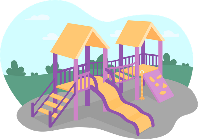 Spielplatz im Freien  Illustration