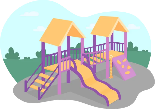 Spielplatz im Freien  Illustration