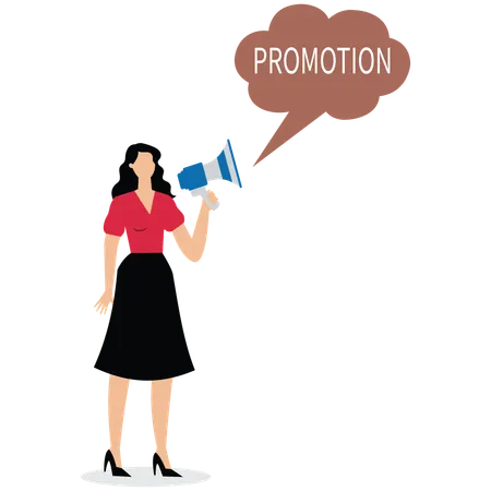 Draw attention to announce promotion  Illustration