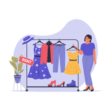 Dress Rental Service for Fashion and Special Events  Illustration