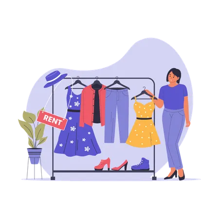 Dress Rental Service for Fashion and Special Events  Illustration