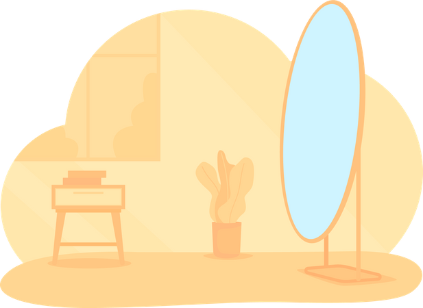 Miroir de toilette  Illustration
