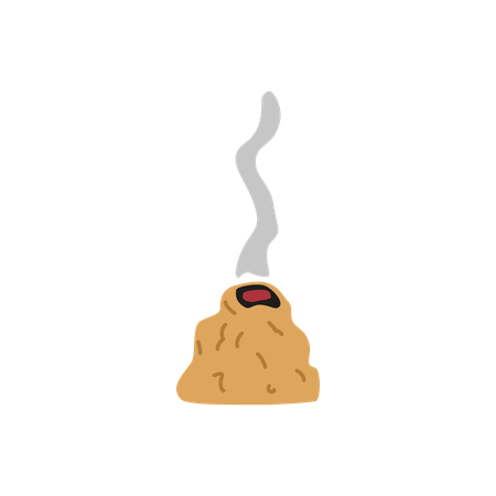 Dried burnt wormwood used in Chinese medicine  Illustration