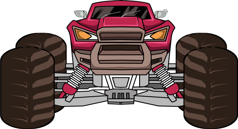 Drift monster truck  Illustration