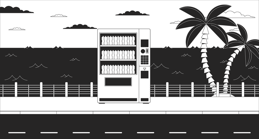 Drink vending machine  Illustration