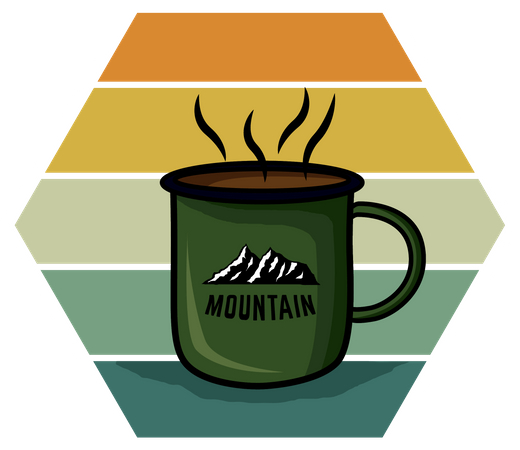 Drinking coffee  Illustration