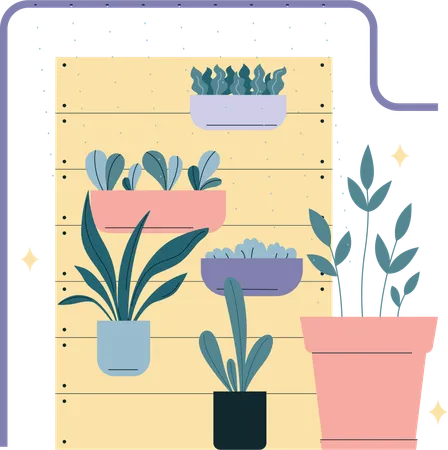 Drip irrigation system for houseplant  イラスト