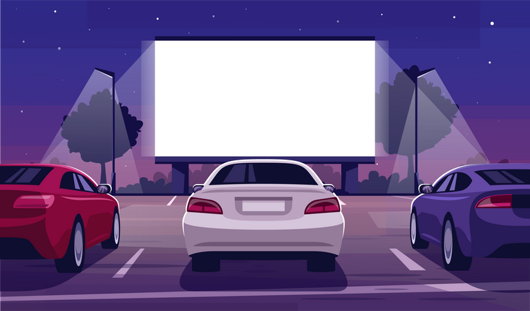 Drive in cinema  Illustration