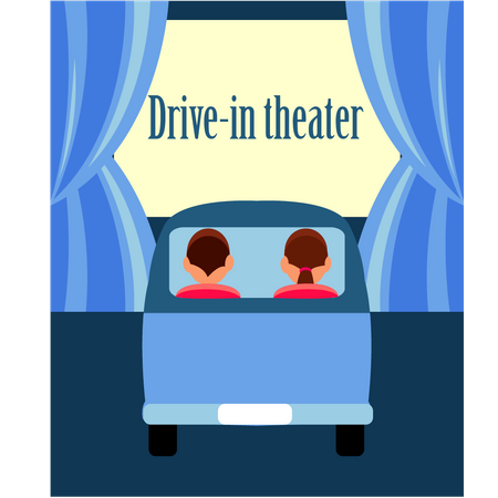 Drive in theater Illustration
