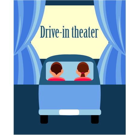 Drive in theater  Illustration