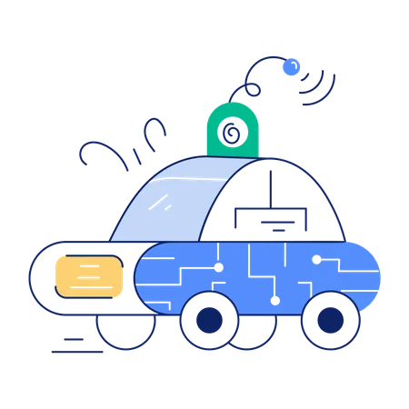 Heres A Doodle Illustration Depicting Driverless Car Illustration