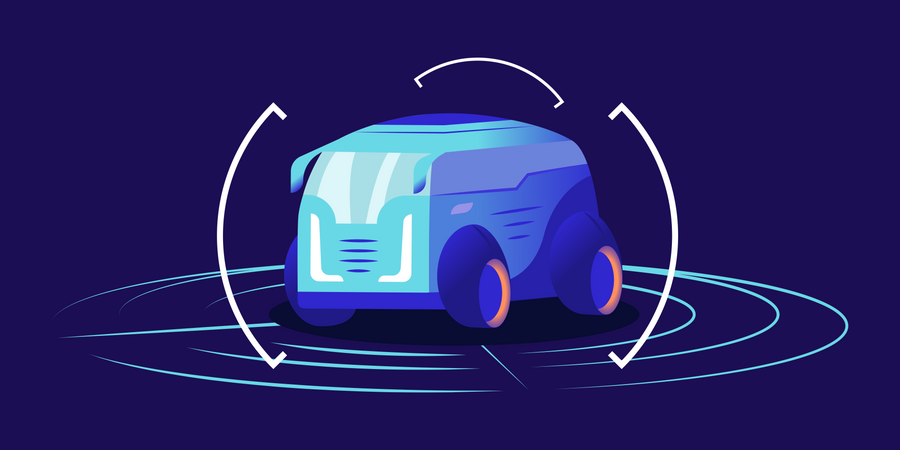 Driverless car  Illustration