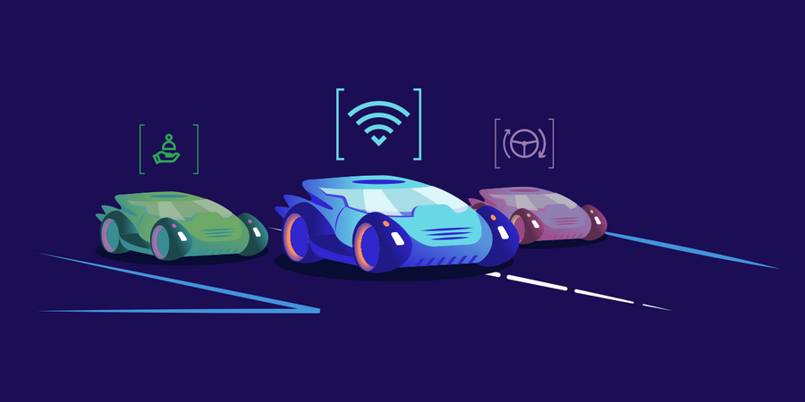 Driverless cars  Illustration