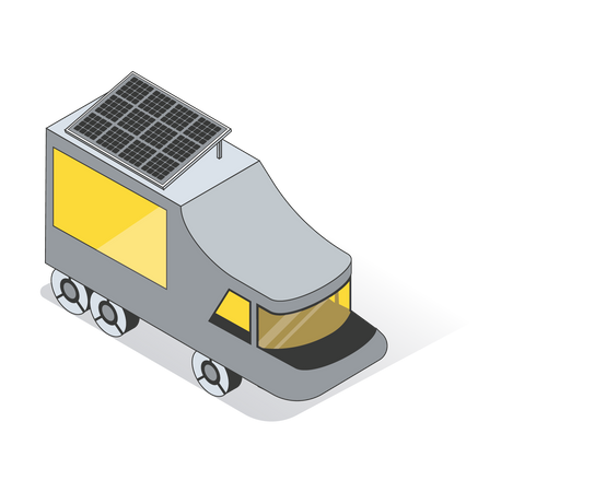 Driverless Taxi  Illustration