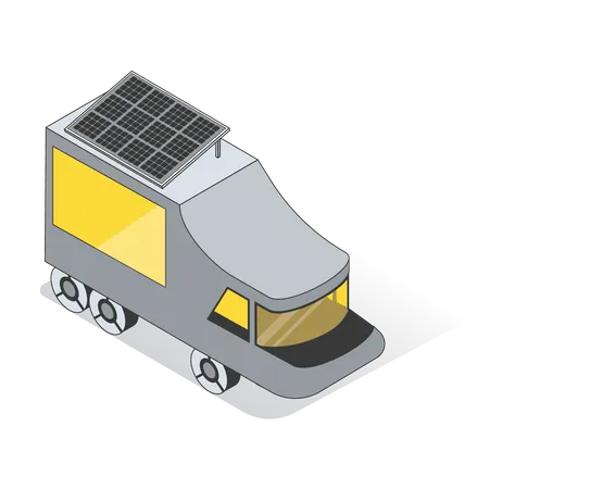 Driverless Taxi  Illustration