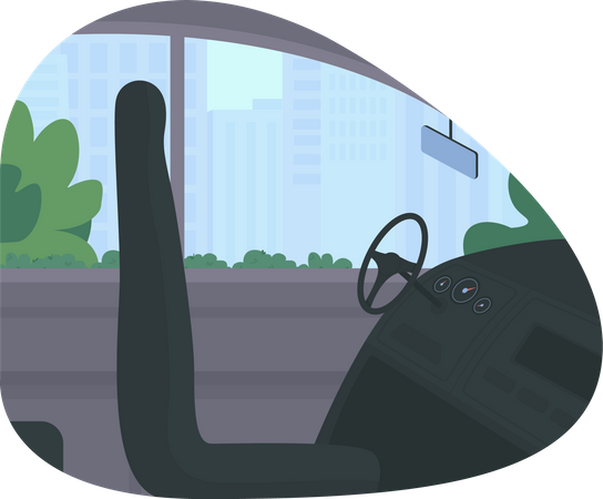 Drivers seat  Illustration