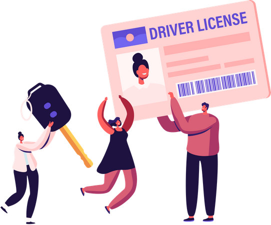 Driving License Illustration