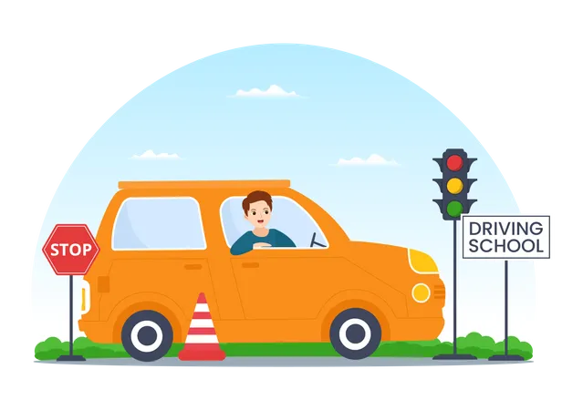 Driving School  Illustration