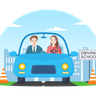 driving school teacher illustration free download