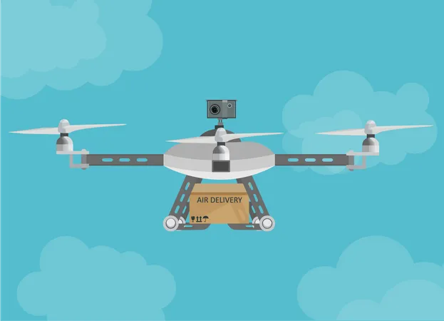 Drohnenlieferung  Illustration
