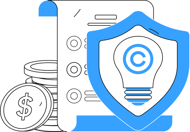 Droit d'auteur et paiement  Illustration