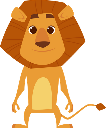 Lion drôle  Illustration