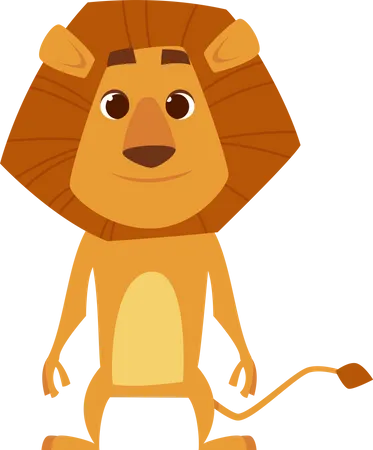 Lion drôle  Illustration