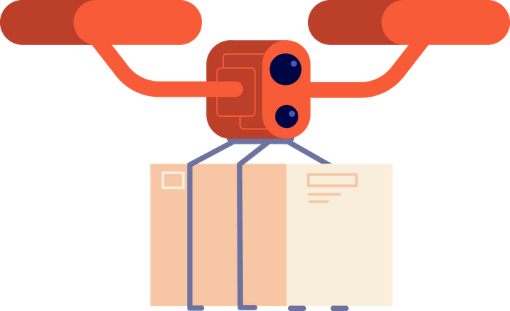 Dron de entrega  Ilustración
