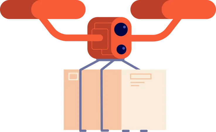 Dron de entrega  Ilustración