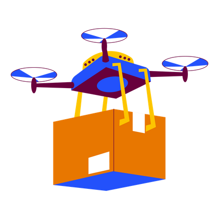 Dron de entrega  Ilustración