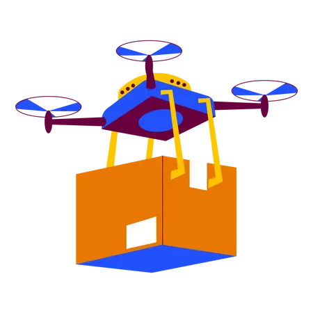 Dron de entrega  Ilustración