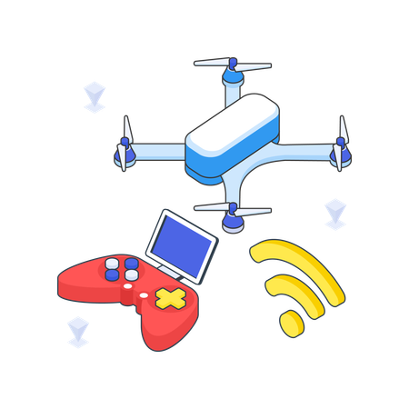 Dron inteligente  Ilustración