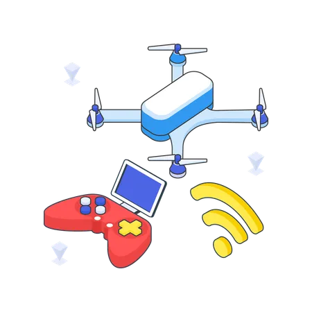 Dron inteligente  Ilustración