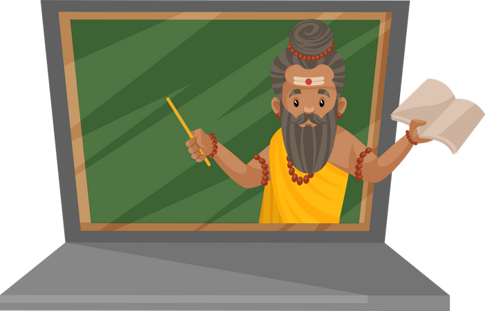 Dronacharya as guide  イラスト
