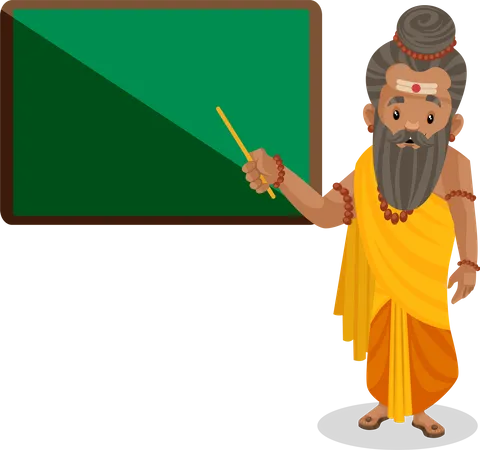 Dronacharya gibt Training  Illustration