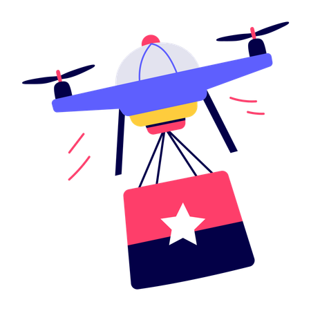 À emporter par drone  Illustration