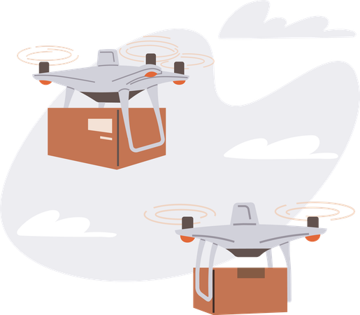 Drone Delivery  Illustration