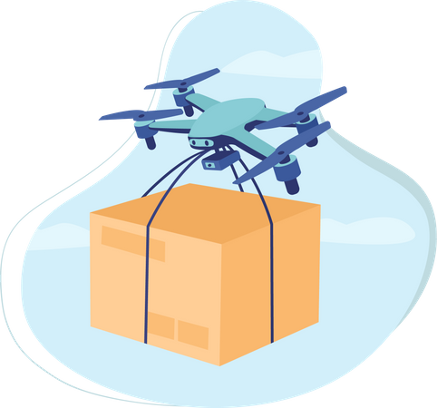 Drone delivery Illustration