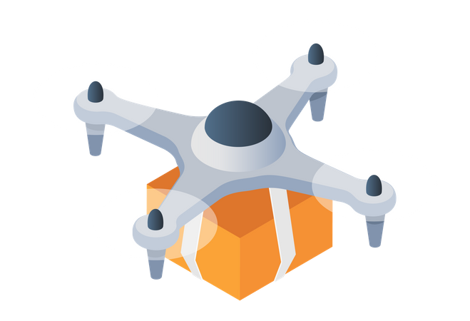 Drone delivery Illustration