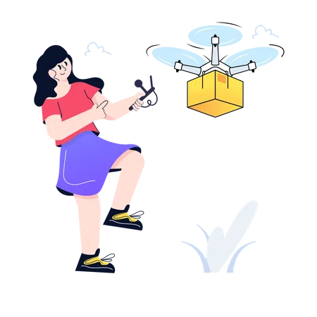 Drone delivery  イラスト