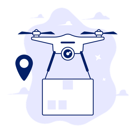 Drone Delivery  Illustration