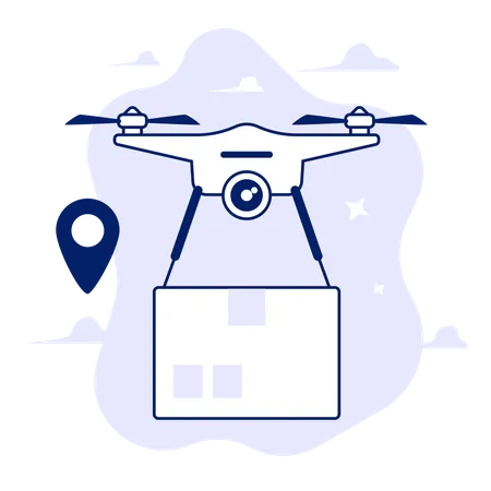 Drone Delivery  Illustration