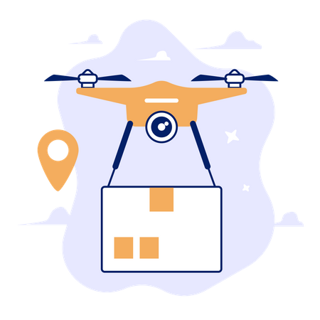 Drone Delivery  Illustration