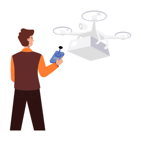 Drone Delivery  Illustration