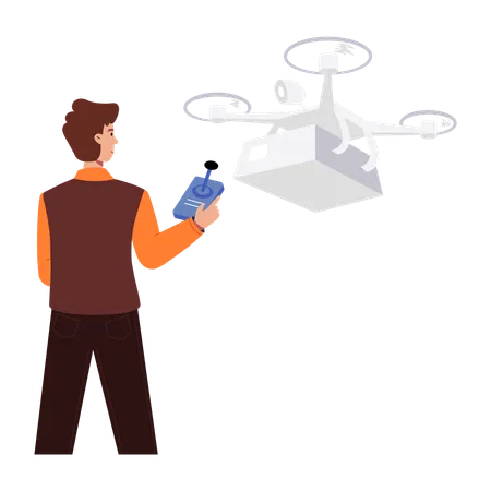 Drone Delivery  Illustration