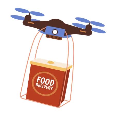 Drone Delivery  Illustration