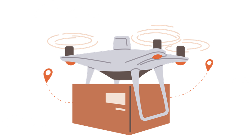 Drone Delivery  Illustration